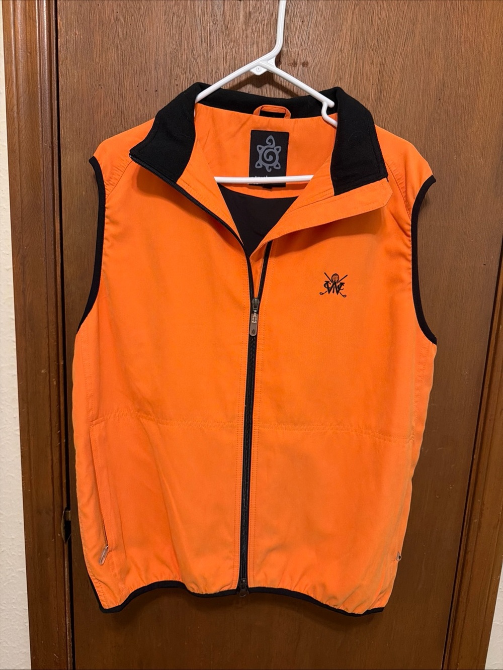 Turtleson Sleeveless Zip Vest with Black Trim Sz M Golf Leisure